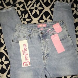 Bamboo Light Blue High Rise Skinny Jeans